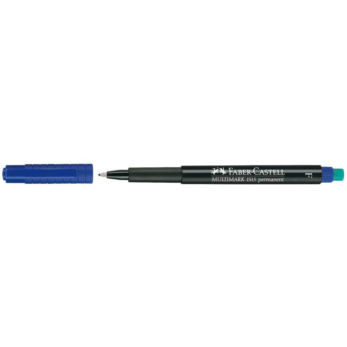 Faber-Castell Marker Multimark permanent, F, blau