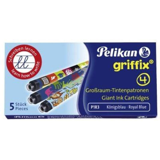 Pelikan griffix® Tintenpatronen bedruckt, Königsblau, 5 Stück