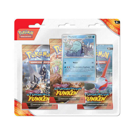 Pokemon Karmesin & Purpur – Stürmische Funken 3-Pack Blister, 1 Stück, 2-fach sortiert