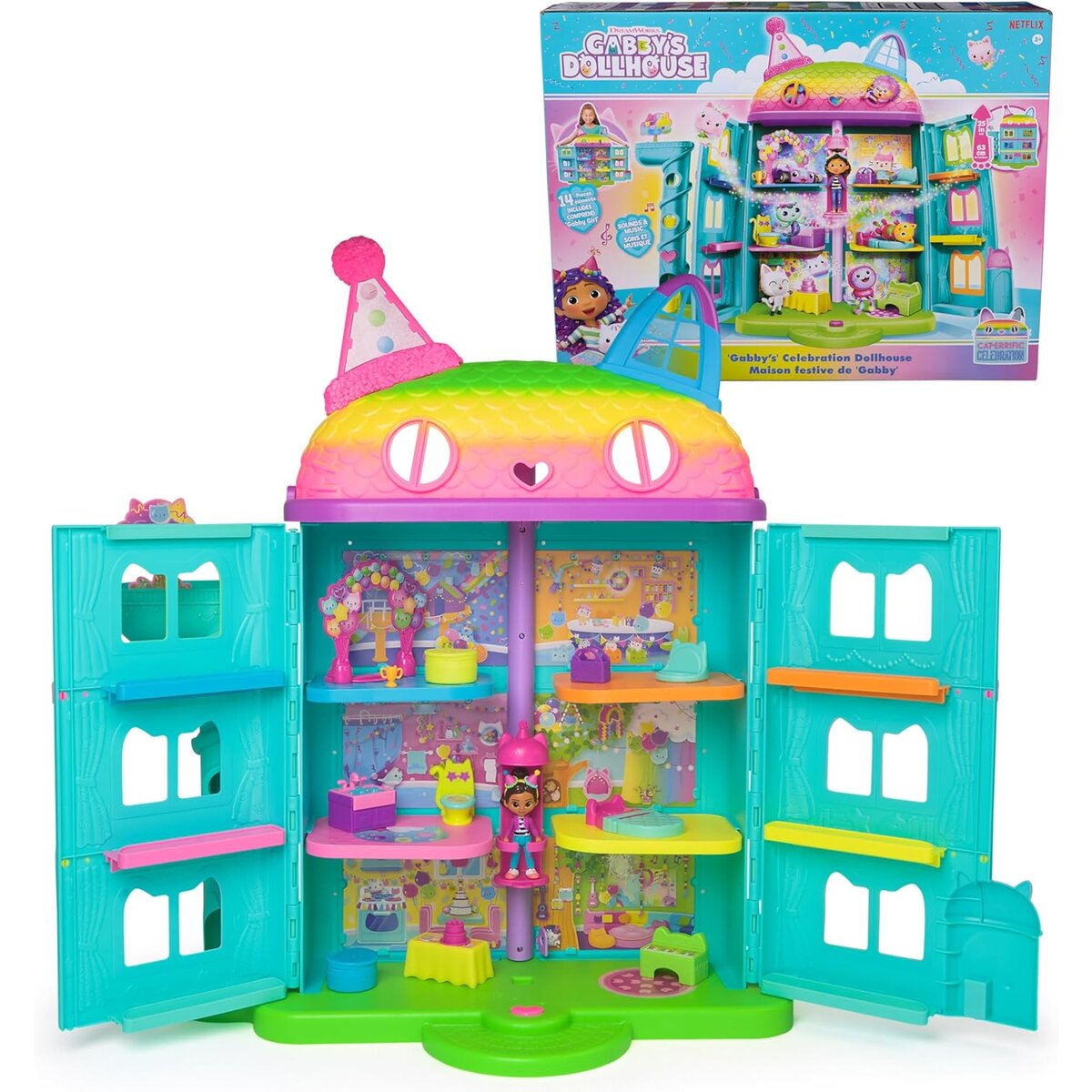 Spin Master Spielwelt Gabby's Dollhouse – Gabby's Purrfect Puppenhaus (Celebration)