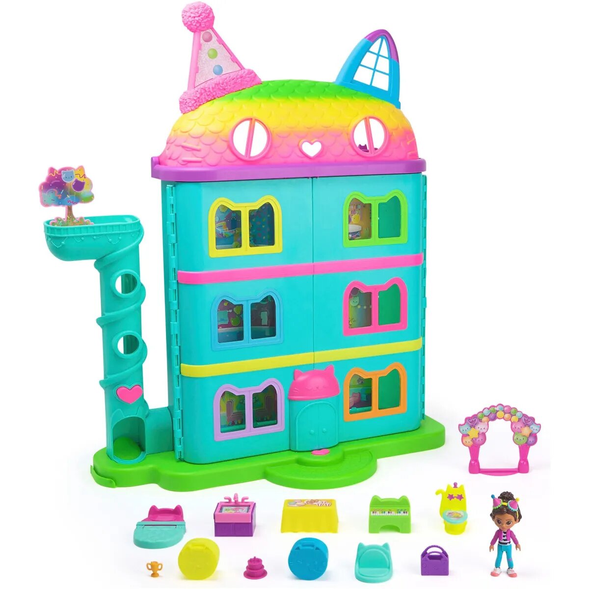 Spin Master Spielwelt Gabby's Dollhouse – Gabby's Purrfect Puppenhaus (Celebration)