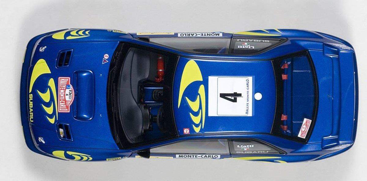 AUTOart Miniatur Collection Subaru Impreza S3 blau Metal gelb