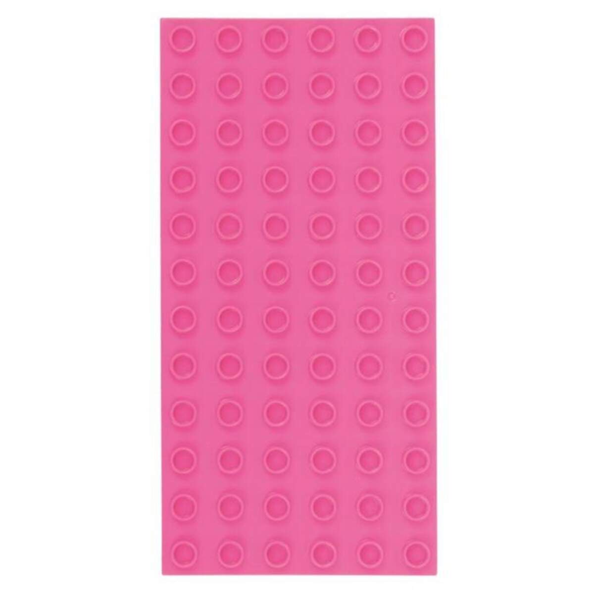 Big Briks Grundplatten 2 Stück, je ca. 10 x 19 cm, 6 x 12 Noppen, pink