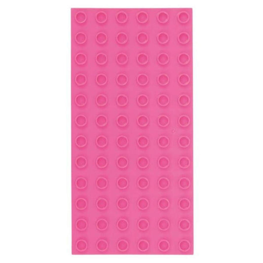 Big Briks Grundplatten 2 Stück, je ca. 10 x 19 cm, 6 x 12 Noppen, pink