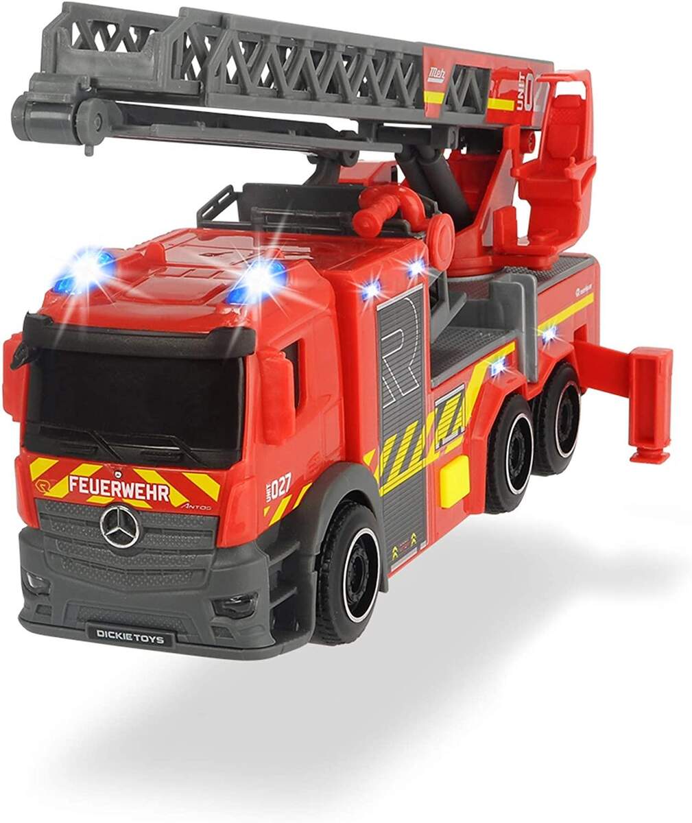 Dickie Toys Feuerwehrauto mit Drehleiter, Licht und Sound