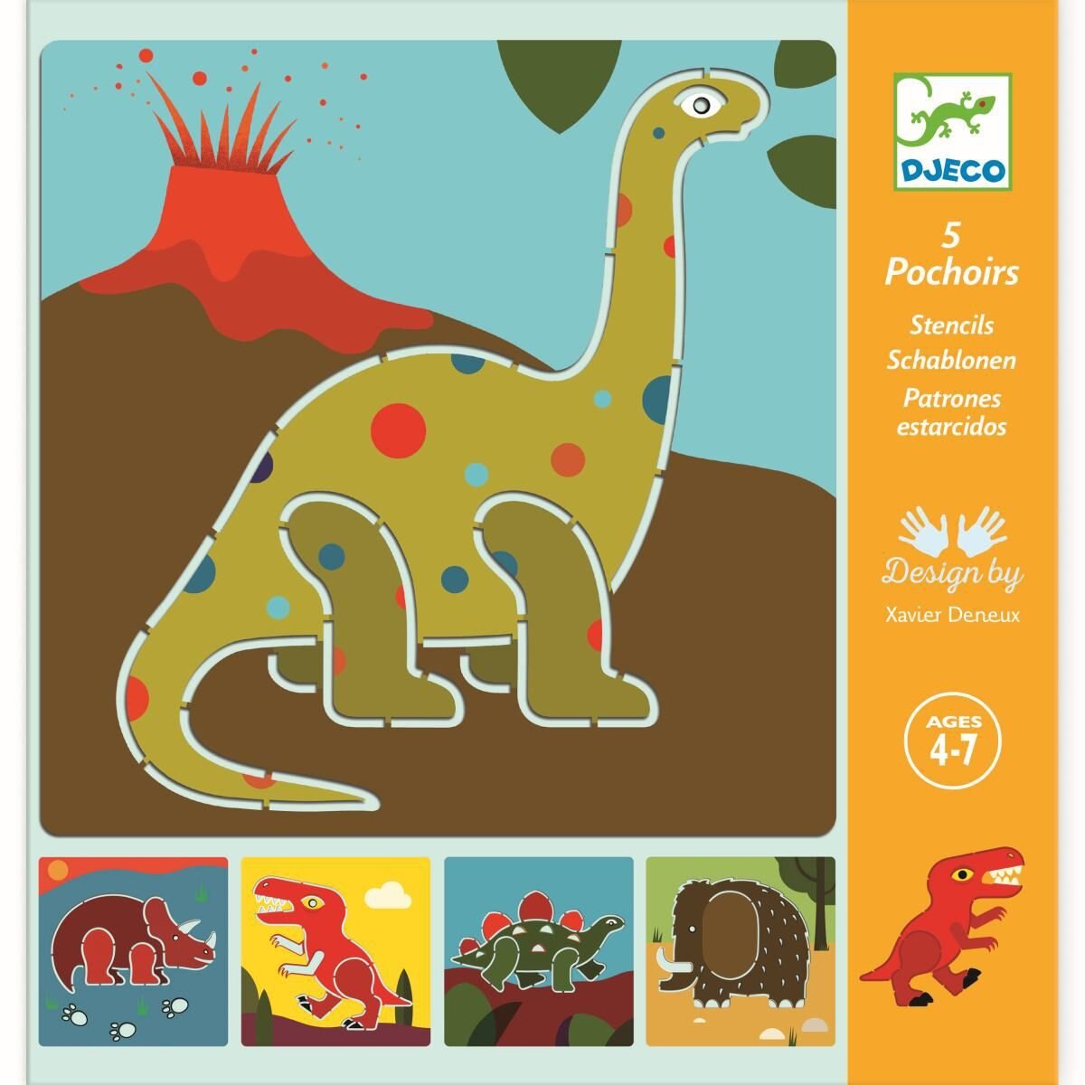 Djeco Schablonen: Dinosaurier