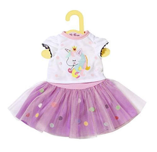 Dolly Moda Einhorn Shirt mit Tutu 43 cm