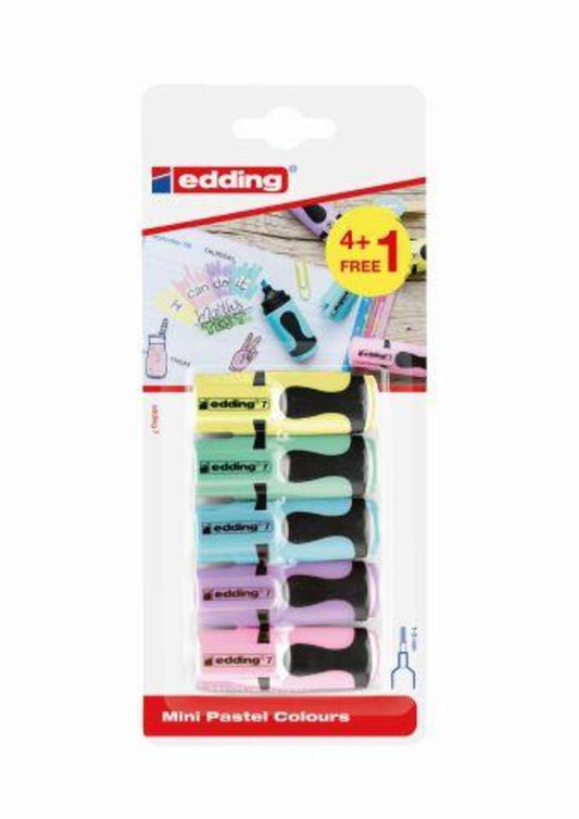 edding 7 Textmarker mini 4+1 Pastellfarben