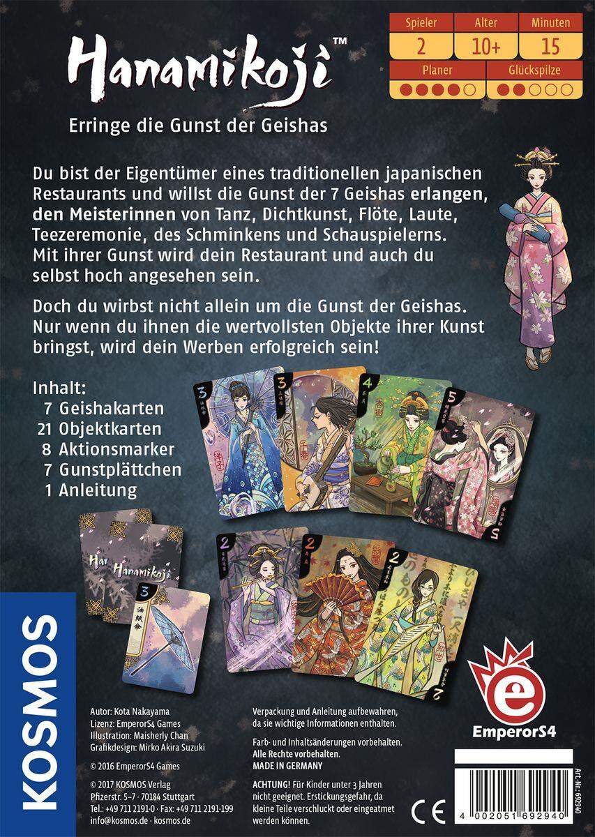 KOSMOS Hanamikoji Erringe die Gunst Geishas