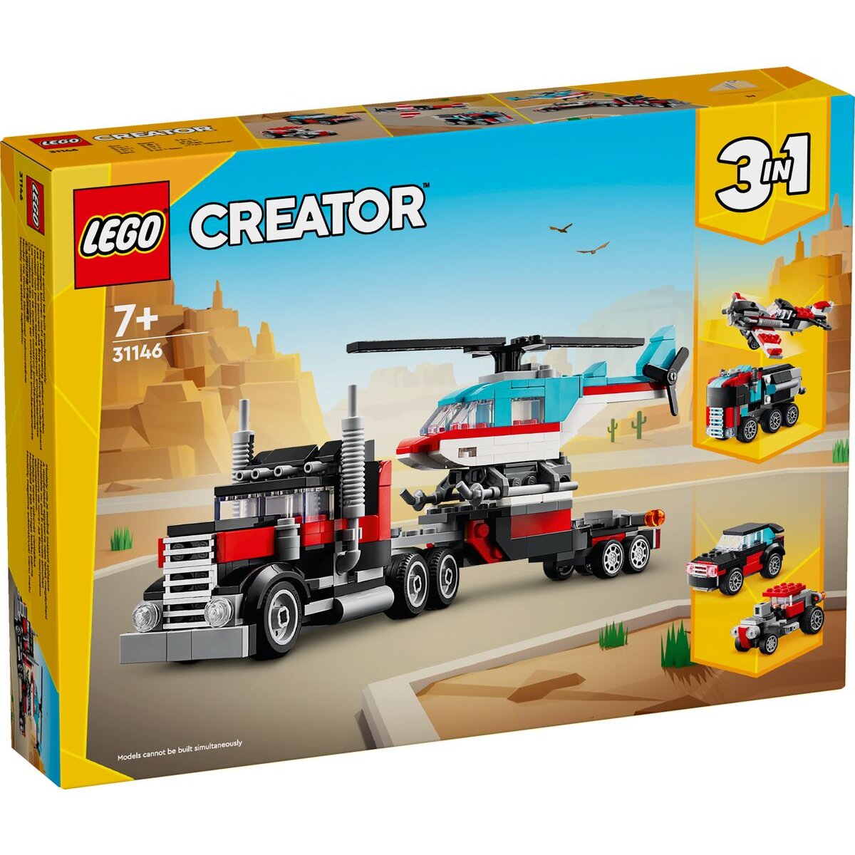 LEGO® Creator 3in1 31146 Tieflader mit Hubschrauber