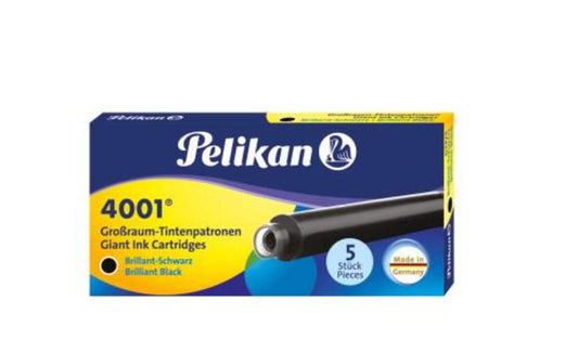 Pelikan Tintenpatrone 4001 Grßraumpatrone, 5 Stück, brilliant-schwarz