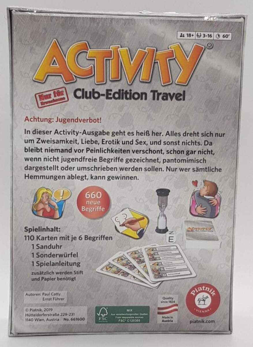 Piatnik Activity Club-Edition Travel