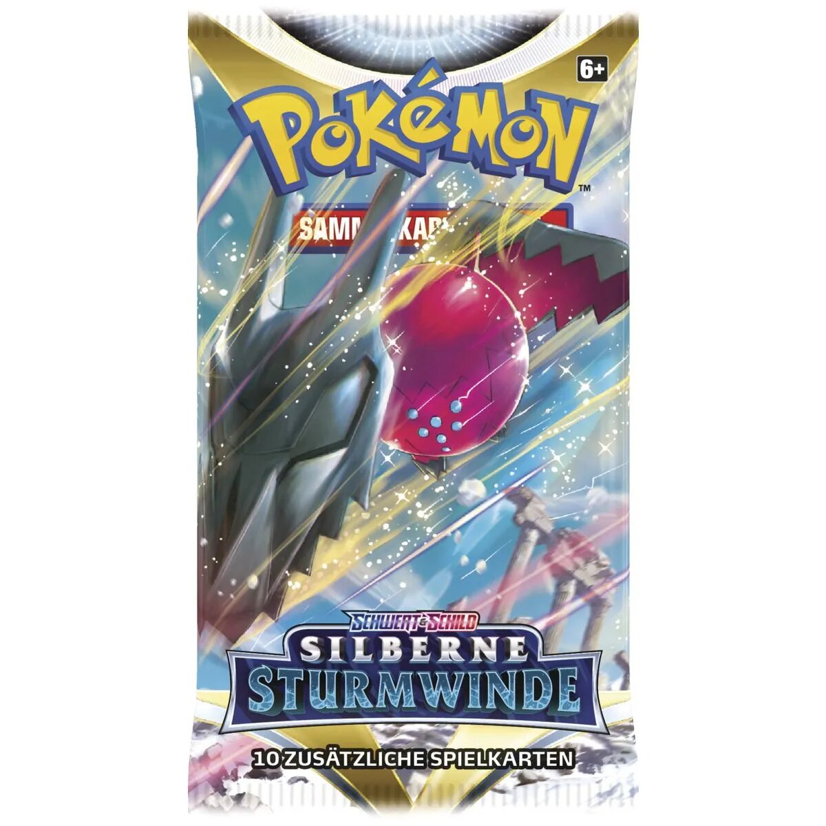 Pokemon Schwert & Schild - Silberne Sturmwinde, 1 Booster