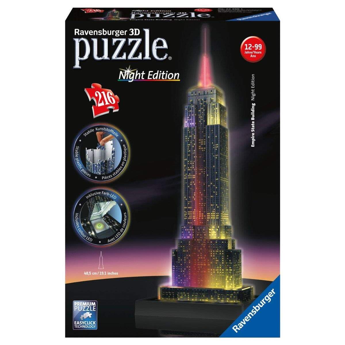 Ravensburger 3D Puzzle Empire State Building bei Nacht, 216 Teile