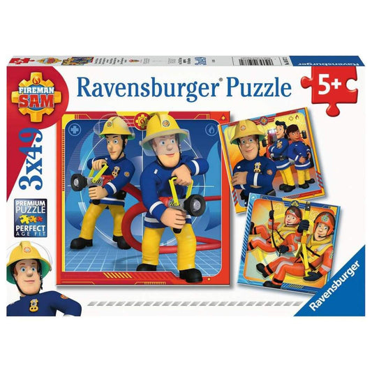 Ravensburger Kinderpuzzle Feuerwehrmann Sam Unser Held Sam, 3x49 Teile