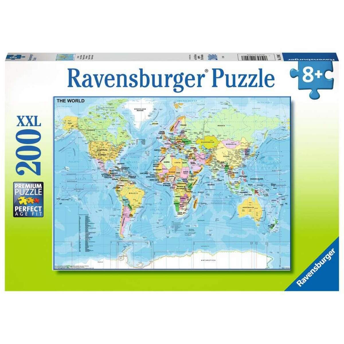 Ravensburger Kinderpuzzle XXL Die Welt, 200 Teile