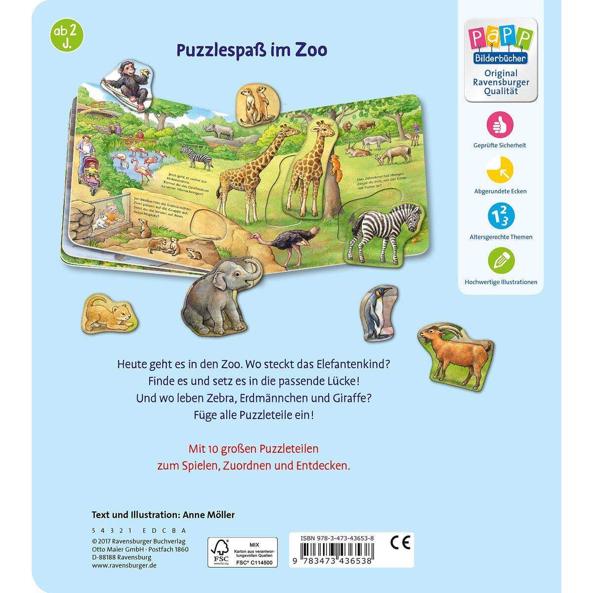 Ravensburger Mein großes Puzzle-Spielbuch Zoo