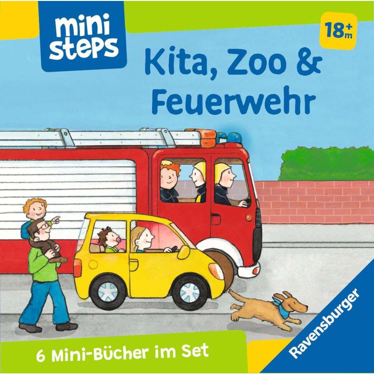 Ravensburger ministeps: Mein erster Bücher-Würfel: Kita, Zoo und Feuerwehr (Bücher-Set)