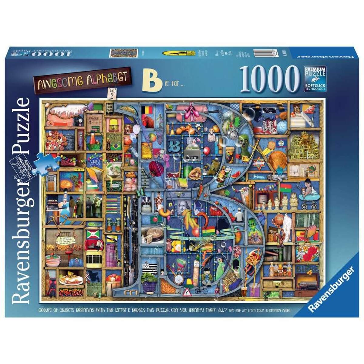 Ravensburger Puzzle - Awesome Alphabet "B", 1000 Teile