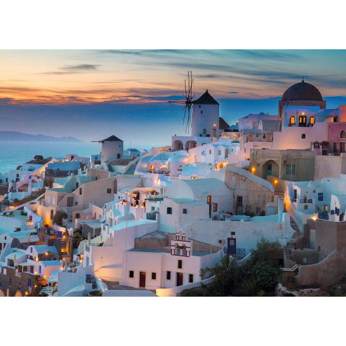 Ravensburger Puzzle Abend übr Santorini, 1000 Teile