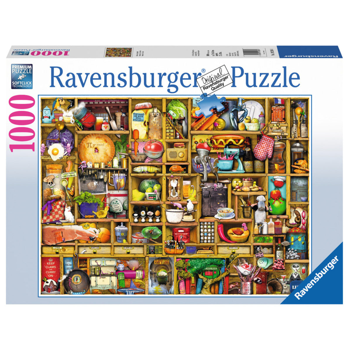 Ravensburger Puzzle Kurioses Küchenregal, 1000 Teile