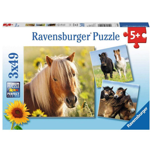 Ravensburger Puzzle Liebe Pferde, 3x49 Teile