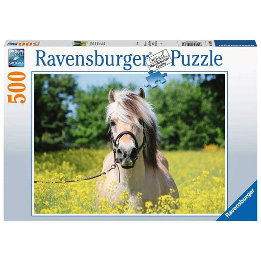 Ravensburger Puzzle Pferd im Rapsfeld, 500 Teile