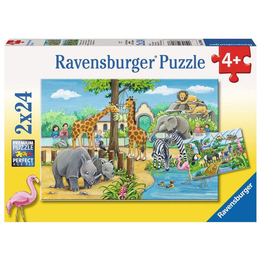 Ravensburger Puzzle Willkommen im Zoo, 2x24 Teile