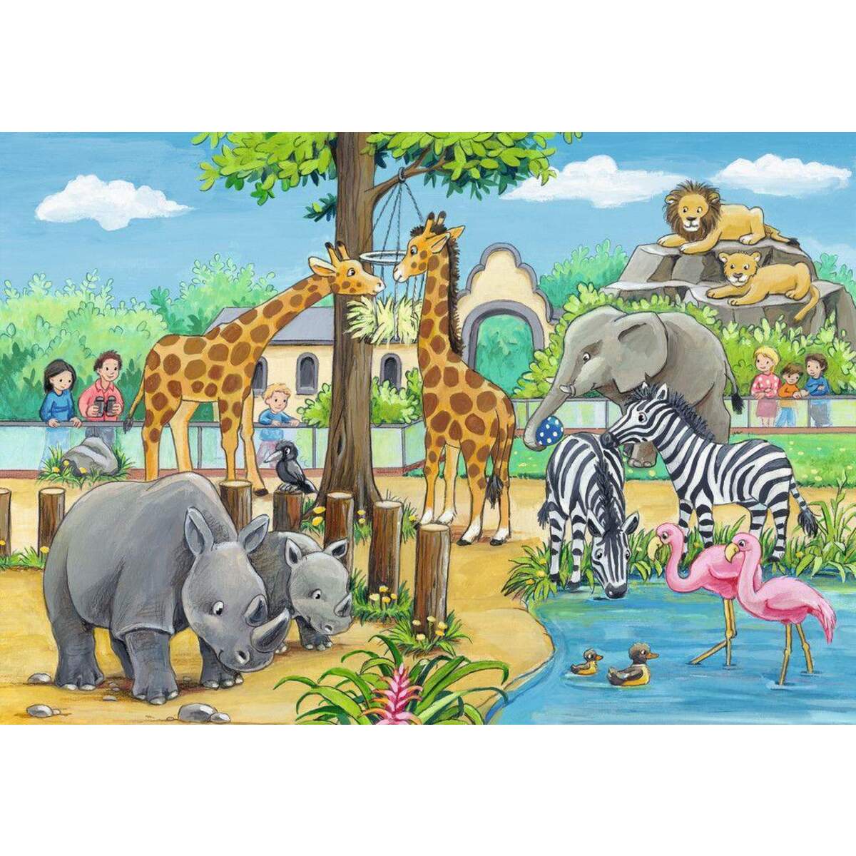 Ravensburger Puzzle Willkommen im Zoo, 2x24 Teile