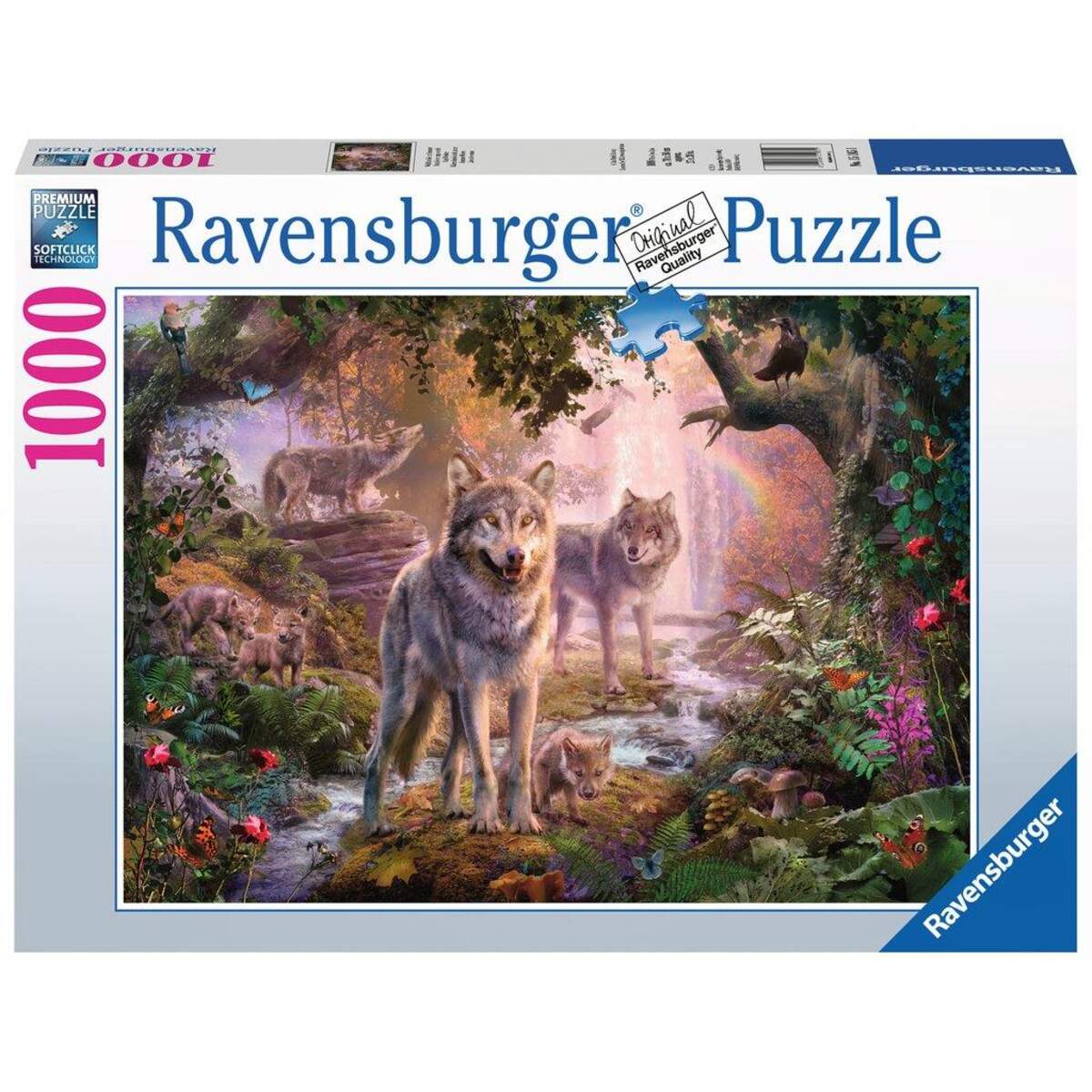 Ravensburger Puzzle Wolfsfamilie im Sommer, 1000 Teile