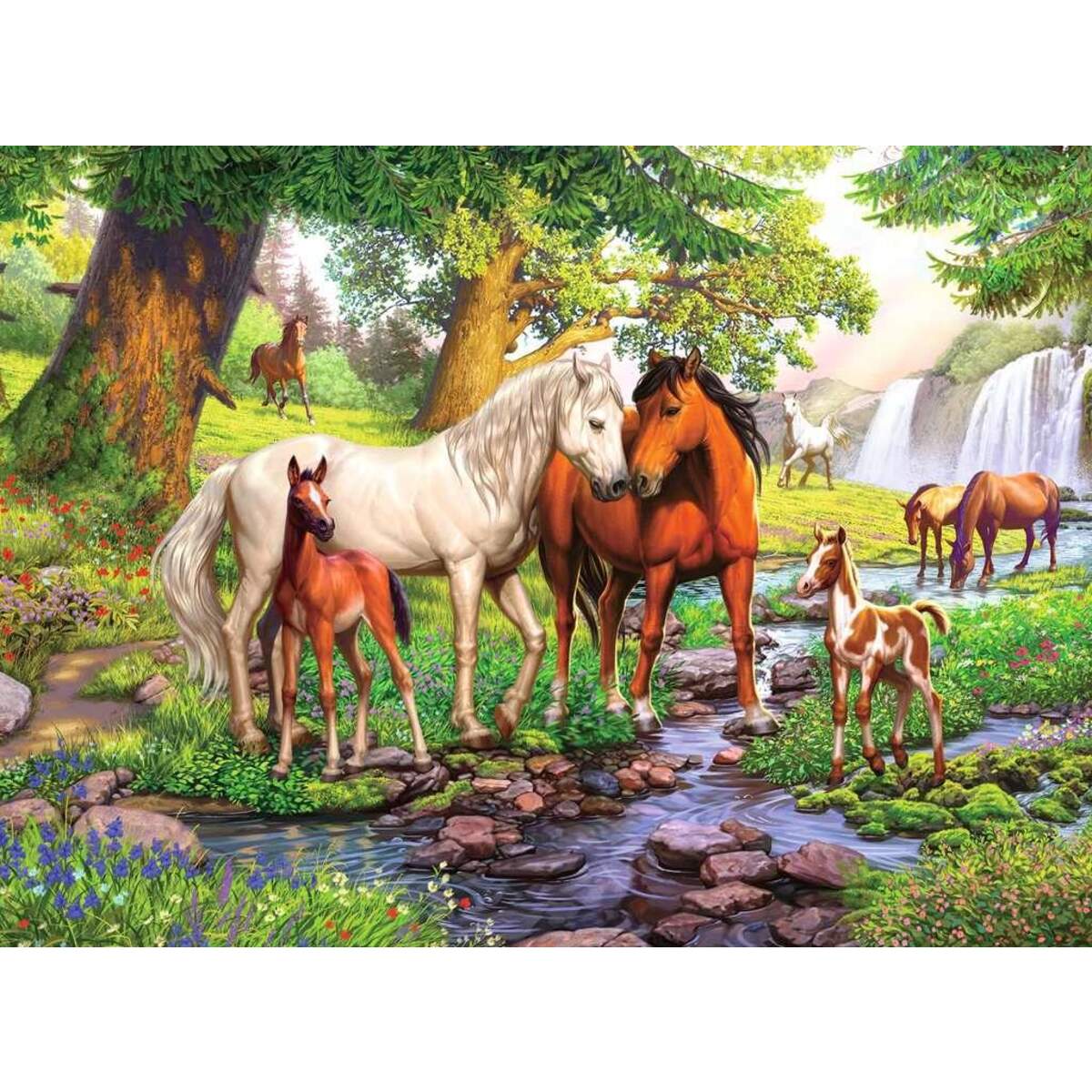 Ravensburger Puzzle XXL Wildpferde am Fluss, 300 Teile