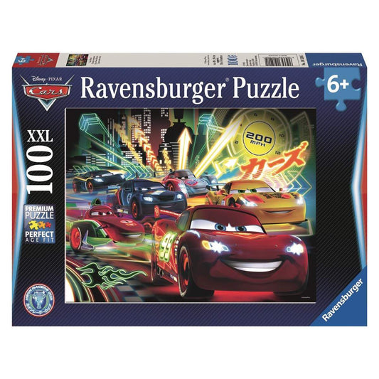 Ravensburger XXL Puzzle Disney Pixar Cars Neon, 100 Teile