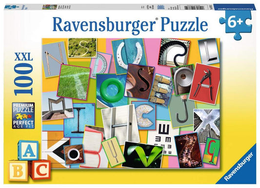 Ravensburger XXL Puzzle Lustiges Alphabet, 100 Teile