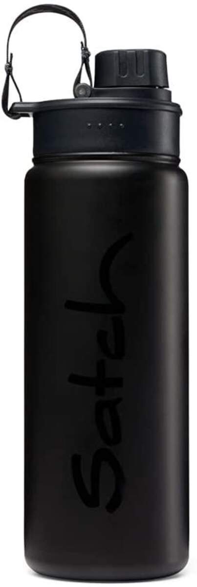 Satch Edelstahl-Trinkflasche Alu 0,5l Schwarz (Black Steel)