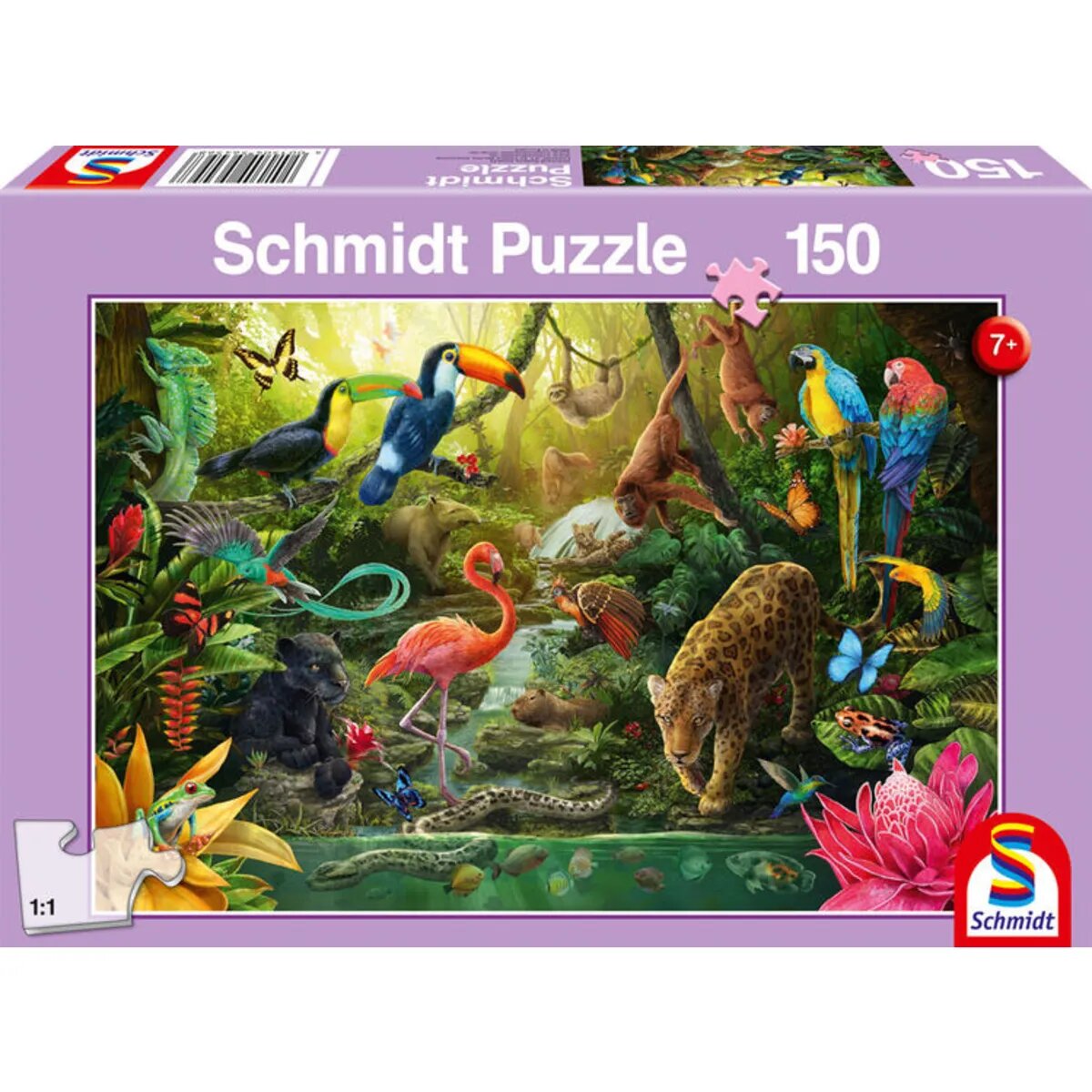 Schmidt Spiele Puzzle - Urwaldbewohner, 150 Teile