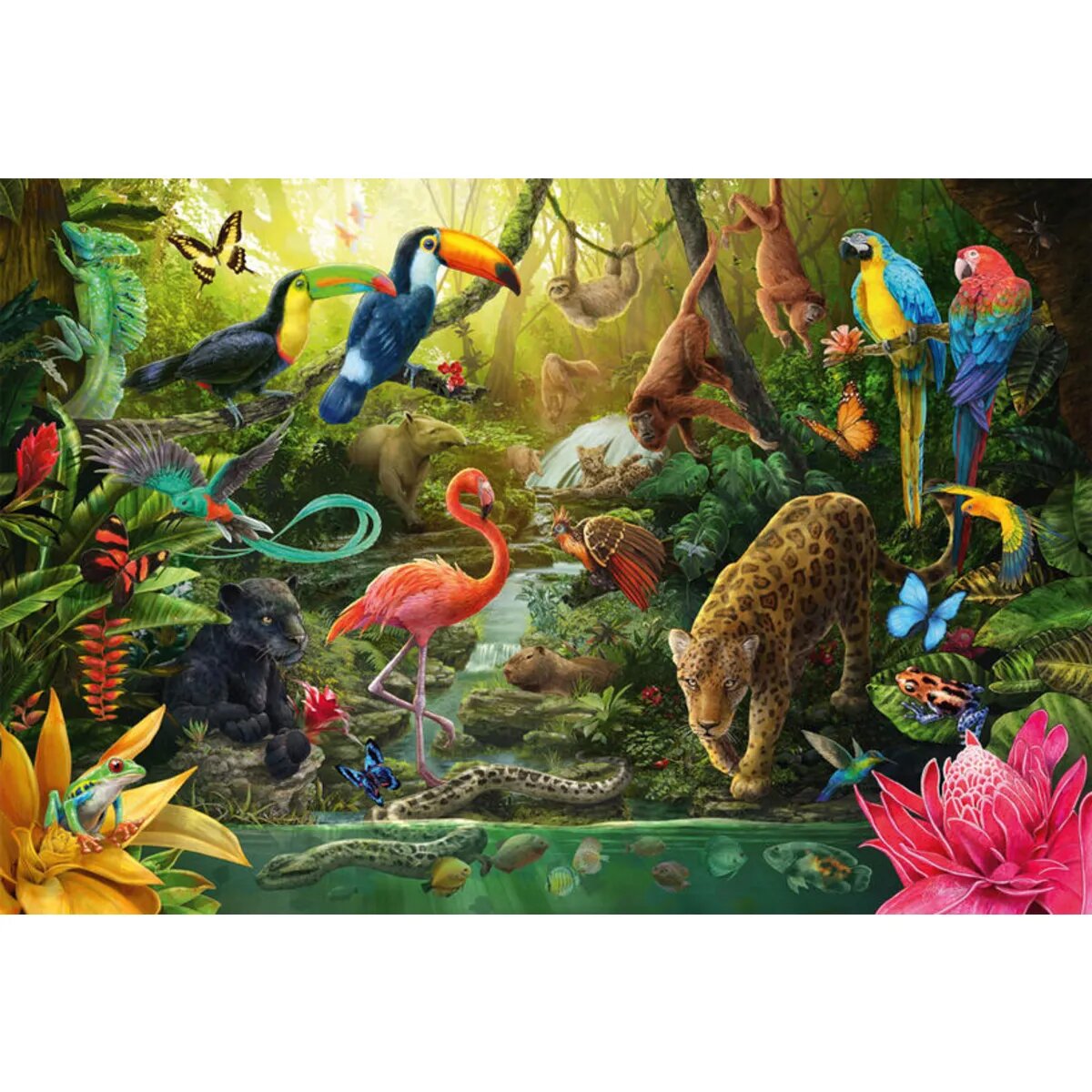 Schmidt Spiele Puzzle - Urwaldbewohner, 150 Teile