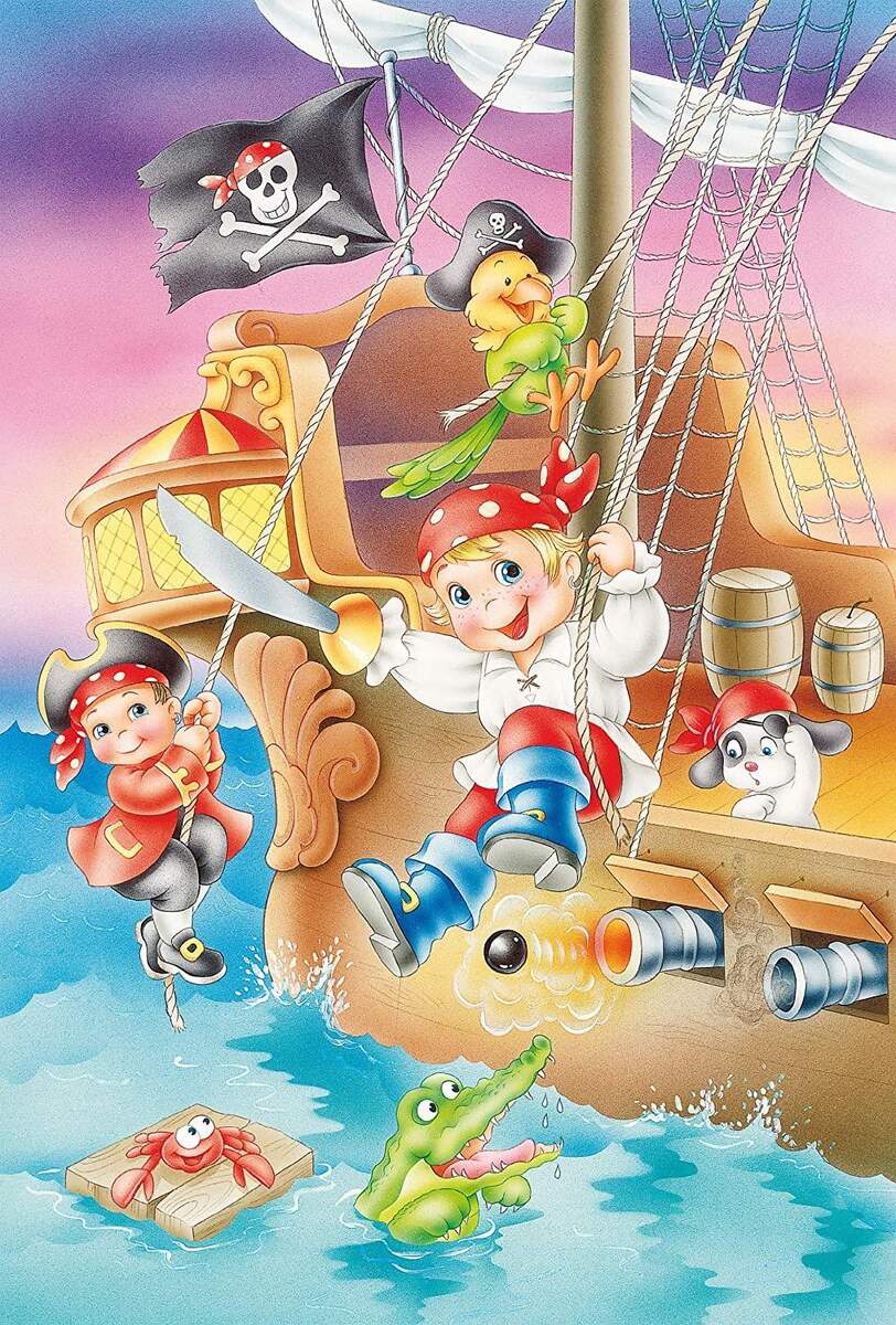 Schmidt Spiele KinderPuzzle - Piratenbande, 3 x 48 Teile