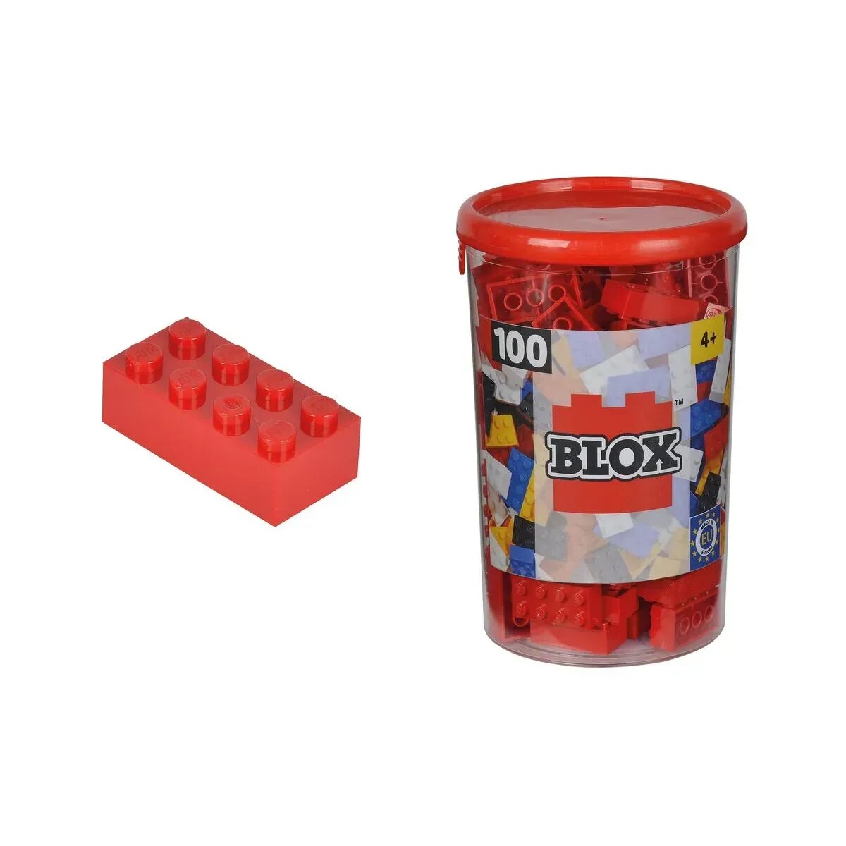 Simba Blox 100 rote 8er Steine in Dose