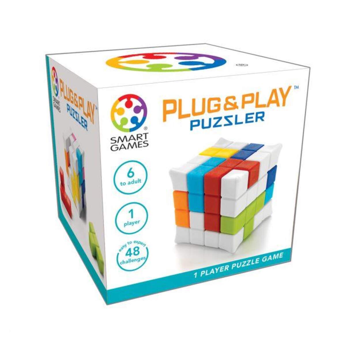 Smart Games Knobelspiel Plug & Play Puzzler Würfel 9x9x9cm