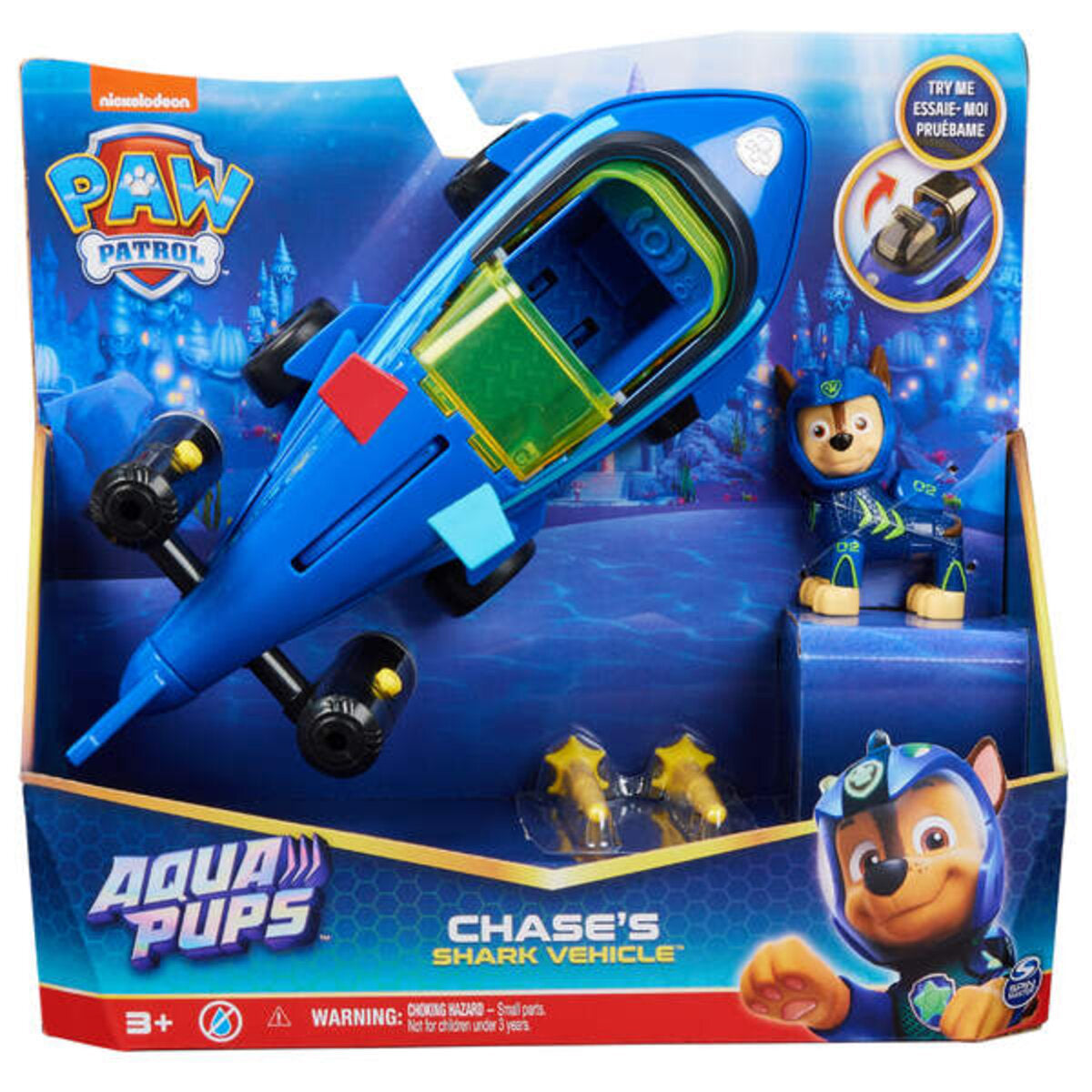 Spin Master Paw Patrol Aqua Pups Basic Fahrzeuge, 1 Stück, 6-fach sortiert