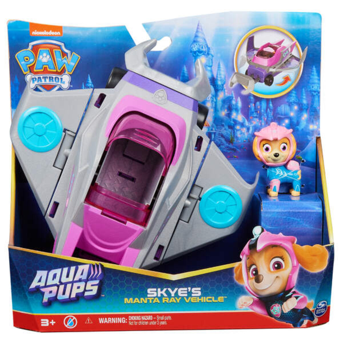 Spin Master Paw Patrol Aqua Pups Basic Fahrzeuge, 1 Stück, 6-fach sortiert