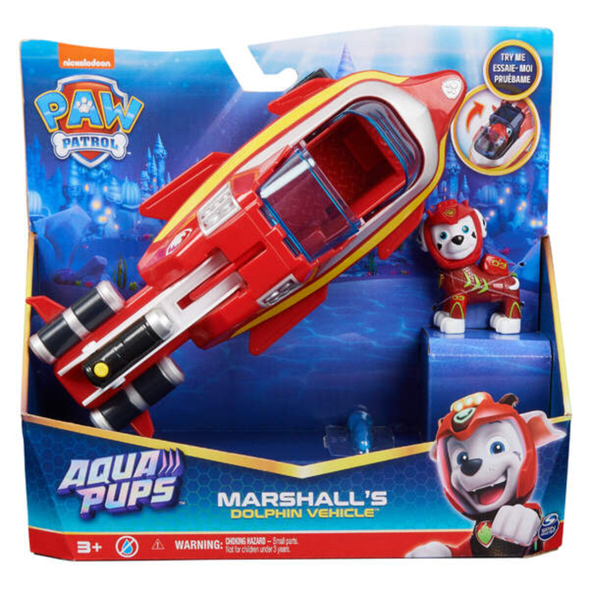 Spin Master Paw Patrol Aqua Pups Basic Fahrzeuge, 1 Stück, 6-fach sortiert