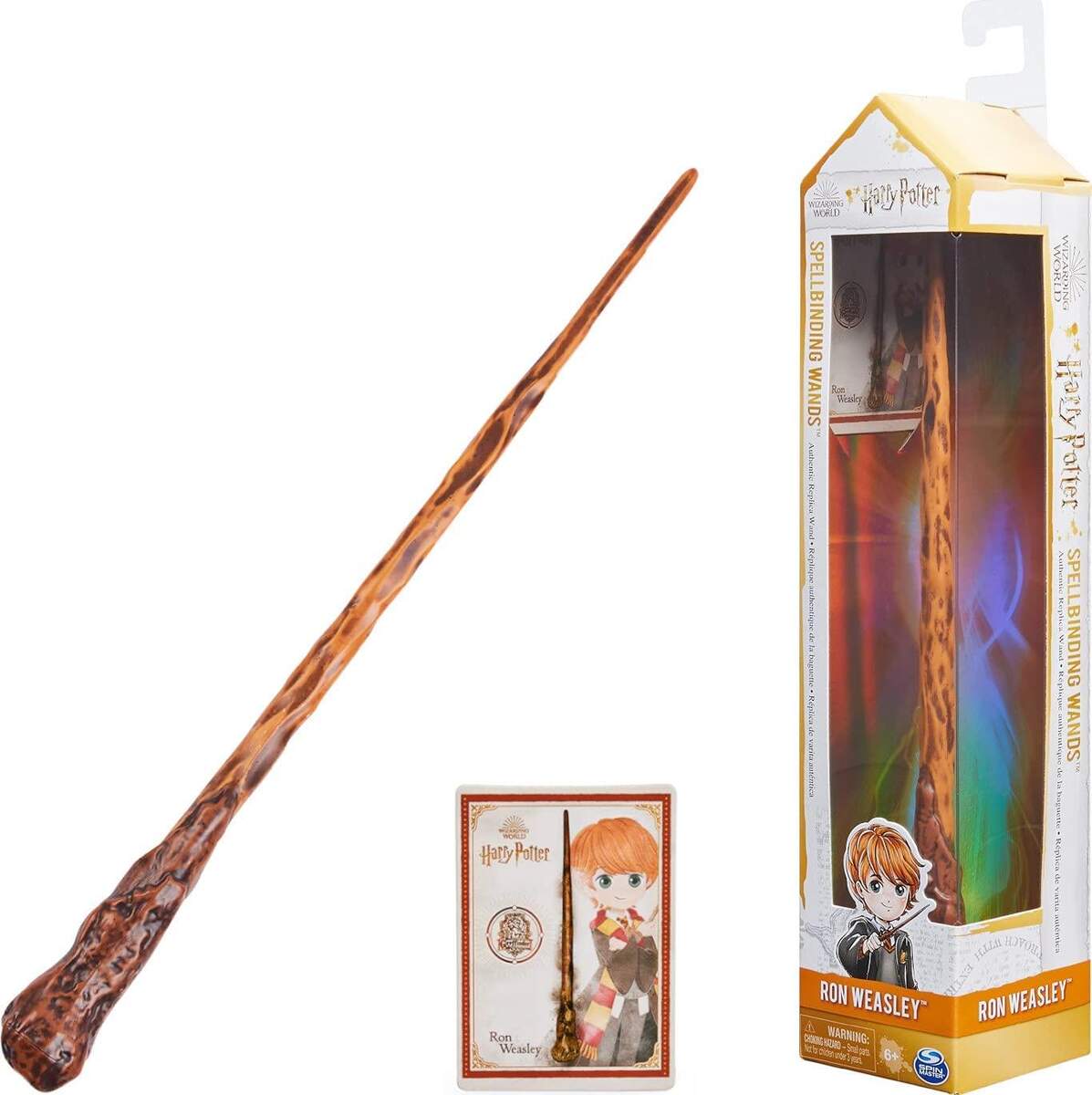 Spin Master Wizarding World Harry Potter - Ron Weasley Zauberstab mit Zauberspruch-Karte