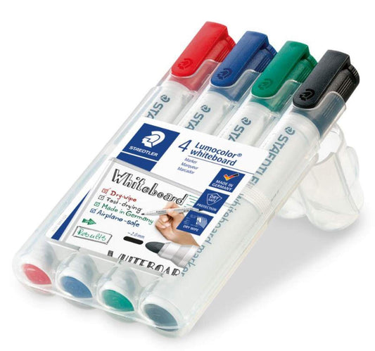 STAEDTLER® Whiteboard-Marker 4er Set Lumocolor, Rundspitze