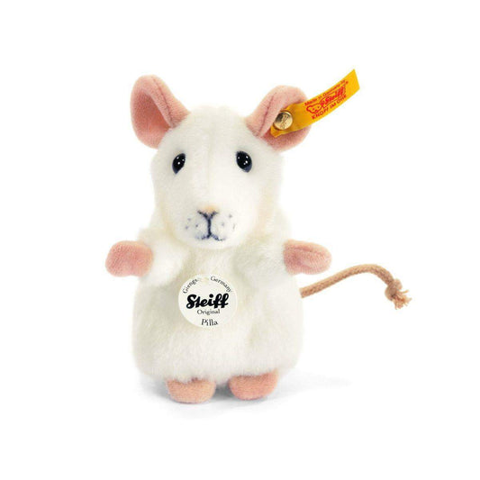 Steiff Pilla Maus, 10 cm weiß