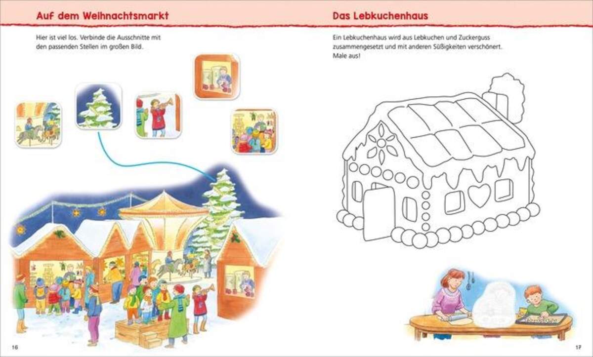 Tessloff WAS IST WAS Kindergarten Malen Rätseln Stickern Wir feiern Weihnachten