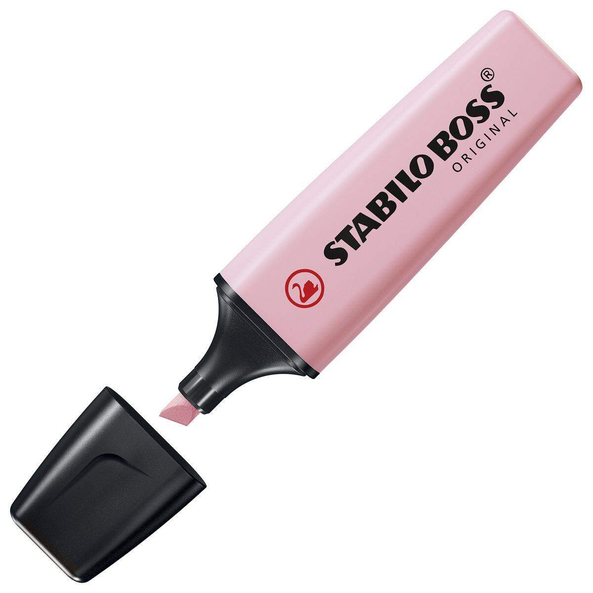 Textmarker - STABILO BOSS ORIGINAL Pastel - Einzelstift - rosiges Rouge