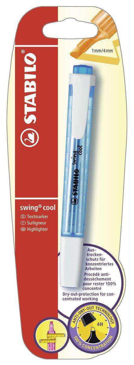 Textmarker - STABILO swing cool - Einzelstift - blau