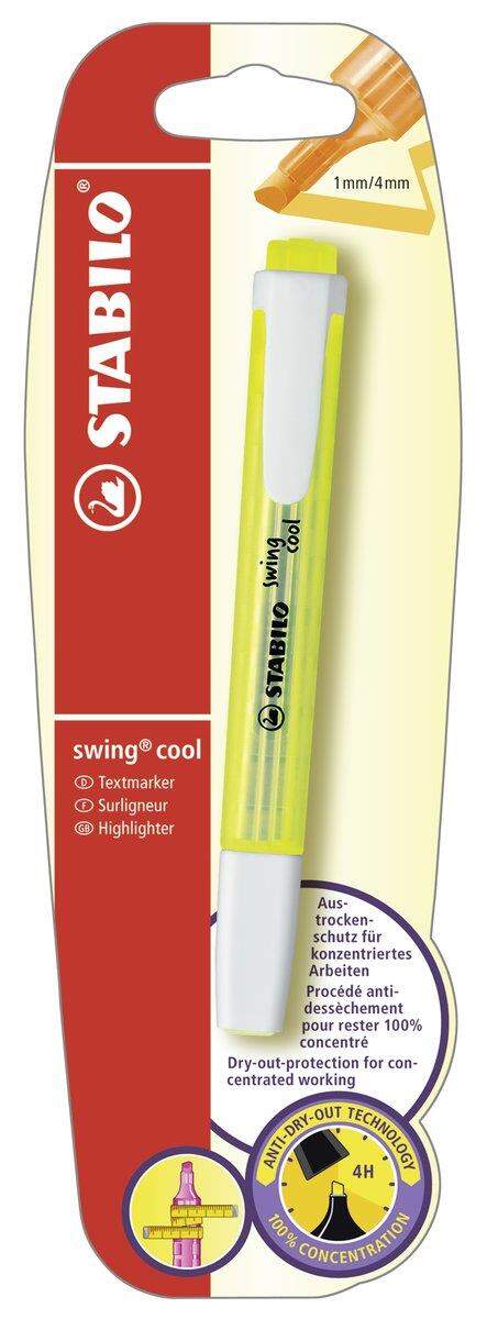 Textmarker - STABILO swing cool - Einzelstift - gelb