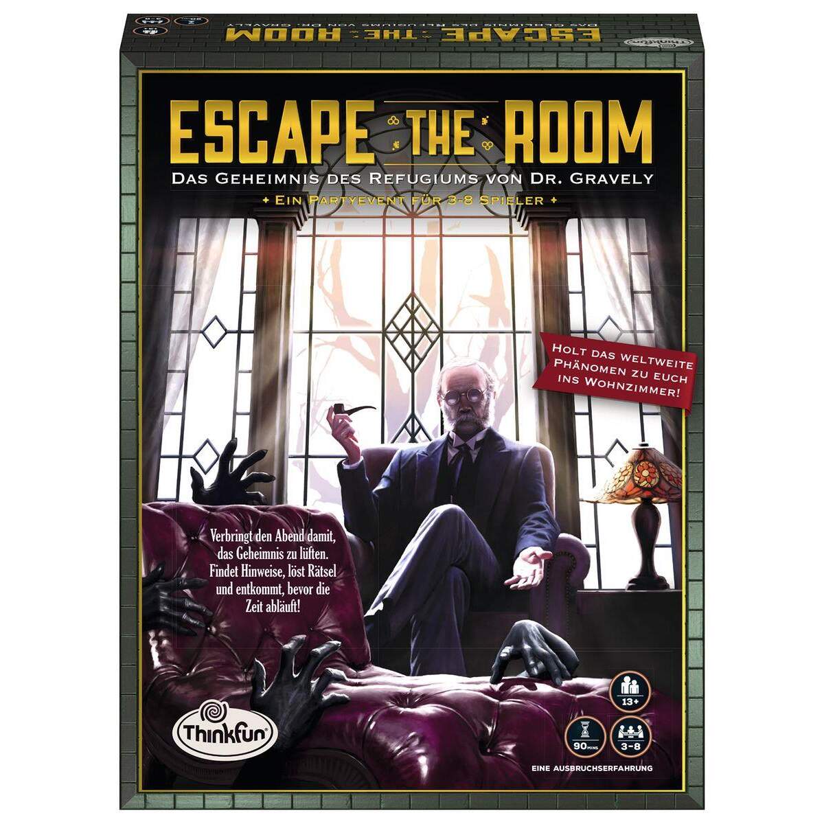 ThinkFun Escape the Room Das Geheimnis des Refugiums von Dr. Gravely